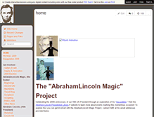 Tablet Screenshot of abrahamlincolnmagic.wikispaces.com