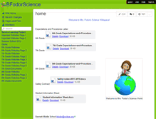 Tablet Screenshot of bfodorscience.wikispaces.com