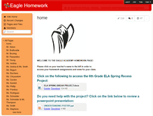 Tablet Screenshot of eaglehomework.wikispaces.com