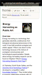 Mobile Screenshot of energyharvesting-art.wikispaces.com