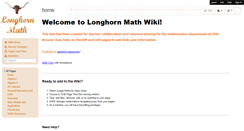 Desktop Screenshot of longhornmath.wikispaces.com