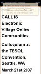 Mobile Screenshot of colloquium07.wikispaces.com