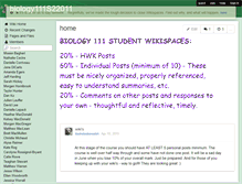 Tablet Screenshot of biology111s22011.wikispaces.com