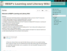 Tablet Screenshot of learningandliteracy.wikispaces.com