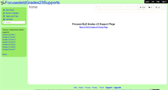 Desktop Screenshot of focusedeldgrades23supports.wikispaces.com