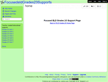 Tablet Screenshot of focusedeldgrades23supports.wikispaces.com