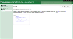 Desktop Screenshot of educacaosustentabilidadepedagogiaavm.wikispaces.com