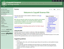 Tablet Screenshot of copyleftscience.wikispaces.com