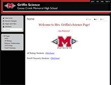 Tablet Screenshot of griffinsciencegcm.wikispaces.com