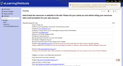 Desktop Screenshot of elearningwebtools.wikispaces.com