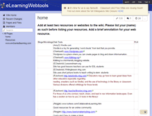 Tablet Screenshot of elearningwebtools.wikispaces.com