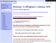 Tablet Screenshot of ellinghamcalculus.wikispaces.com