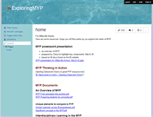 Tablet Screenshot of exploringmyp.wikispaces.com