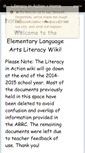 Mobile Screenshot of literacy-in-action.wikispaces.com