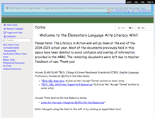 Tablet Screenshot of literacy-in-action.wikispaces.com