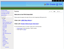 Tablet Screenshot of grade5isa.wikispaces.com