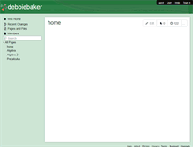 Tablet Screenshot of debbiebaker.wikispaces.com