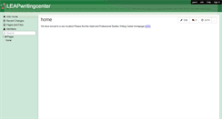 Desktop Screenshot of leapwritingcenter.wikispaces.com