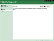 Tablet Screenshot of leapwritingcenter.wikispaces.com