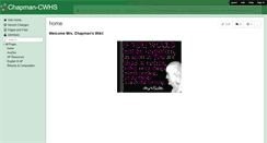 Desktop Screenshot of chapman-cwhs.wikispaces.com