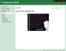 Tablet Screenshot of chapman-cwhs.wikispaces.com