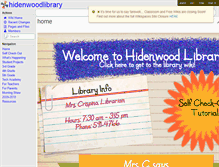 Tablet Screenshot of hidenwoodlibrary.wikispaces.com