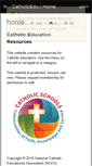 Mobile Screenshot of catholicedu.wikispaces.com