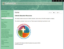 Tablet Screenshot of catholicedu.wikispaces.com