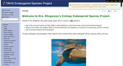 Desktop Screenshot of endangeredspeciestahs.wikispaces.com