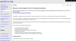 Desktop Screenshot of cert-iv-taa.wikispaces.com