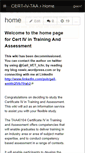 Mobile Screenshot of cert-iv-taa.wikispaces.com