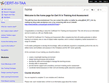 Tablet Screenshot of cert-iv-taa.wikispaces.com