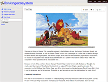 Tablet Screenshot of lionkingecosystem.wikispaces.com