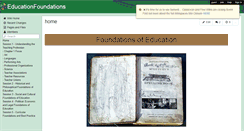 Desktop Screenshot of educationfoundations.wikispaces.com