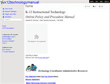 Tablet Screenshot of k12technologymanual.wikispaces.com