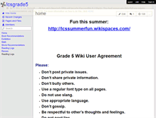 Tablet Screenshot of lcsgrade5.wikispaces.com