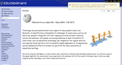 Desktop Screenshot of educ6040fall10.wikispaces.com