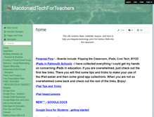 Tablet Screenshot of macdonaldtechforteachers.wikispaces.com