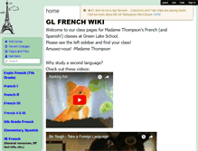 Tablet Screenshot of greenlakefrench.wikispaces.com
