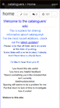 Mobile Screenshot of cataloguers.wikispaces.com