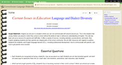 Desktop Screenshot of currentissues-language-dialectdiversity.wikispaces.com