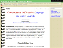 Tablet Screenshot of currentissues-language-dialectdiversity.wikispaces.com