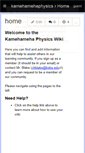 Mobile Screenshot of kamehamehaphysics.wikispaces.com