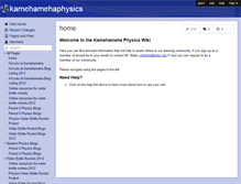 Tablet Screenshot of kamehamehaphysics.wikispaces.com