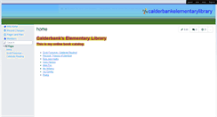 Desktop Screenshot of calderbankelementarylibrary.wikispaces.com