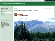 Tablet Screenshot of aboriginalrecommendations.wikispaces.com