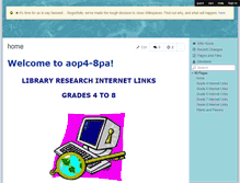 Tablet Screenshot of aop4-8pa.wikispaces.com