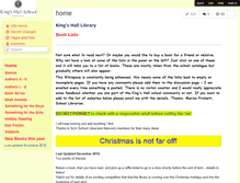 Tablet Screenshot of kingshalllibrary.wikispaces.com