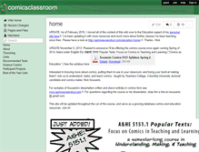 Tablet Screenshot of comicsclassroom.wikispaces.com