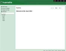 Tablet Screenshot of huamaths.wikispaces.com